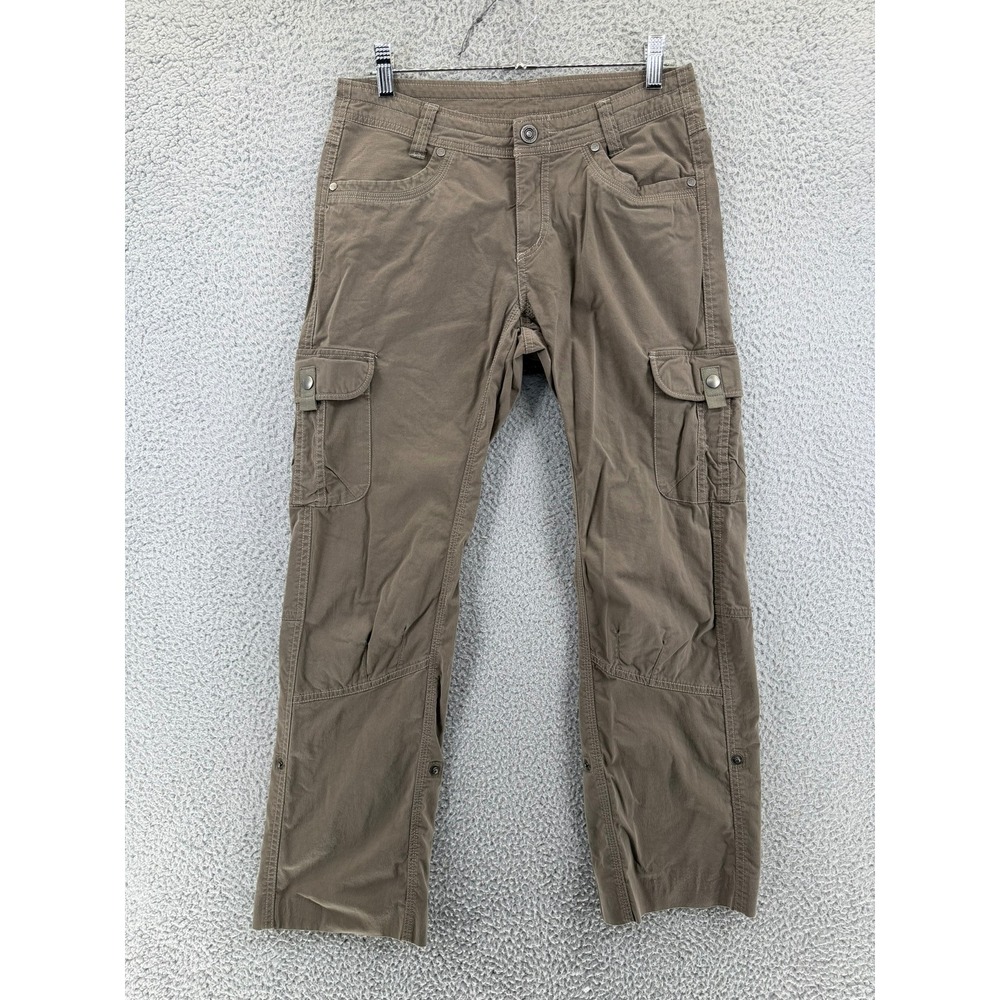 KUHL Women's‎ Splash Roll-Up Hiking Cargo Pants Brown Vintage Patina Dye 6 Reg